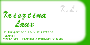 krisztina laux business card